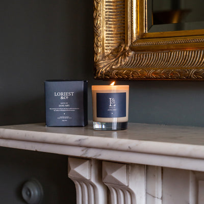 Loriest artisanal hand-poured candle. Notes of January is reminiscent of a fragrant kitchen herb garden with notes of rosemary and thyme. Perfect for cleansing the air and a new start. Wonderful in the kitchen or hallway. Made in England.  