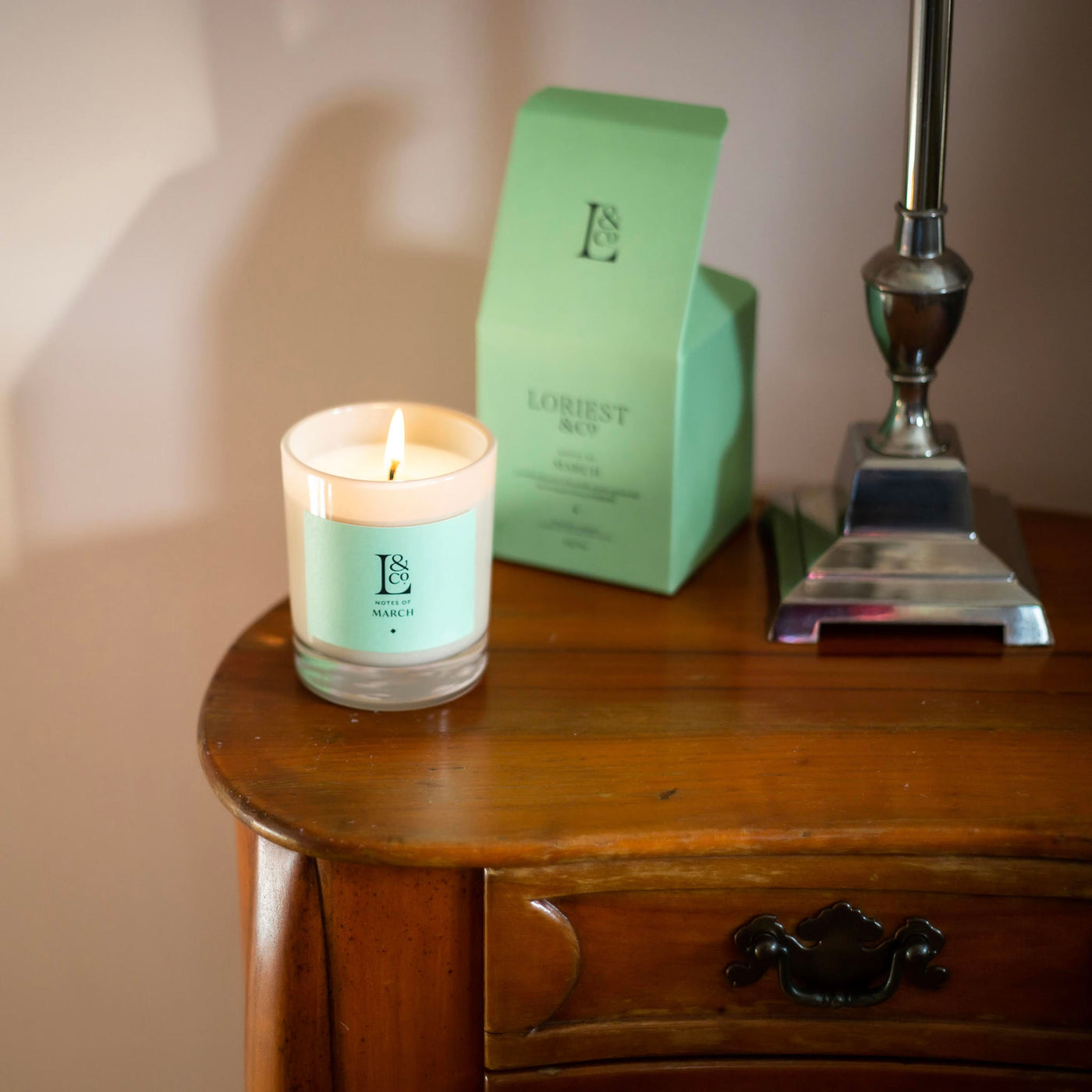 Notes of March luxury scented candle from the Loriest spring collection. Sustainable natural plant-based vegan wax. 60 hours burn time. Hand-poured in the British Isles.